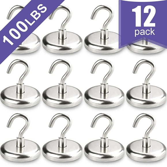 Kitchen VNDUEEY 26LBS Heavy Duty Magnetic Hooks Workplace Office and Garage 6 Pack Strong Neodymium Magnet Hook for Home Kitchen VNDUEEY 26LBS Heavy Duty Magnetic Hooks Workplace Office and Garage 6 Pack Strong Neodymium Magnet Hook for Home